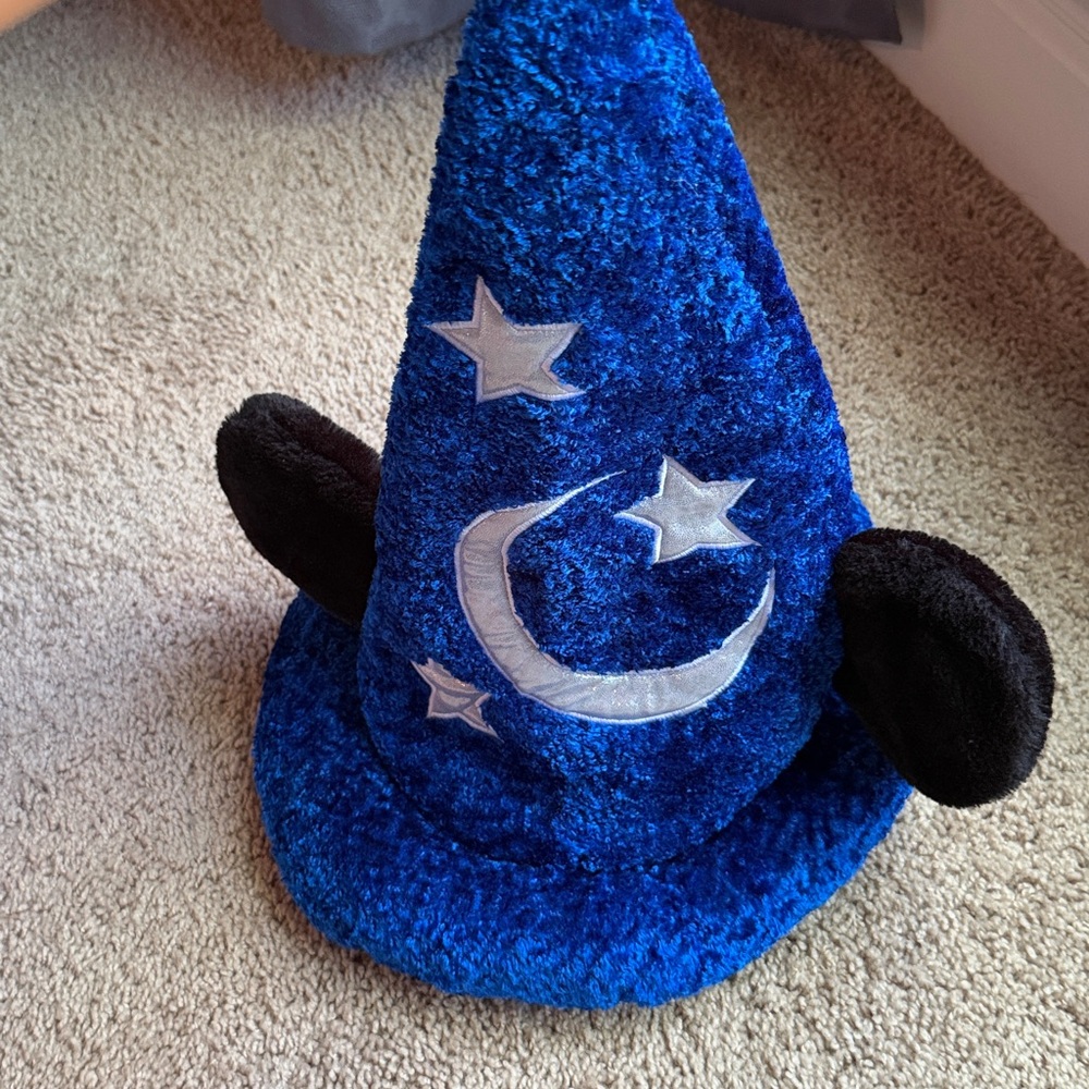 Blue Sorcerer Hat with Mickey Mouse Design